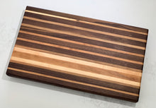 Load image into Gallery viewer, Racing stripes! Black walnut with maple and beech highlights
