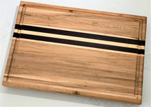 Load image into Gallery viewer, Racing Stripes! Dark maple with light maple and black walnut
