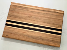 Load image into Gallery viewer, Racing Stripes! Dark maple with light maple and black walnut
