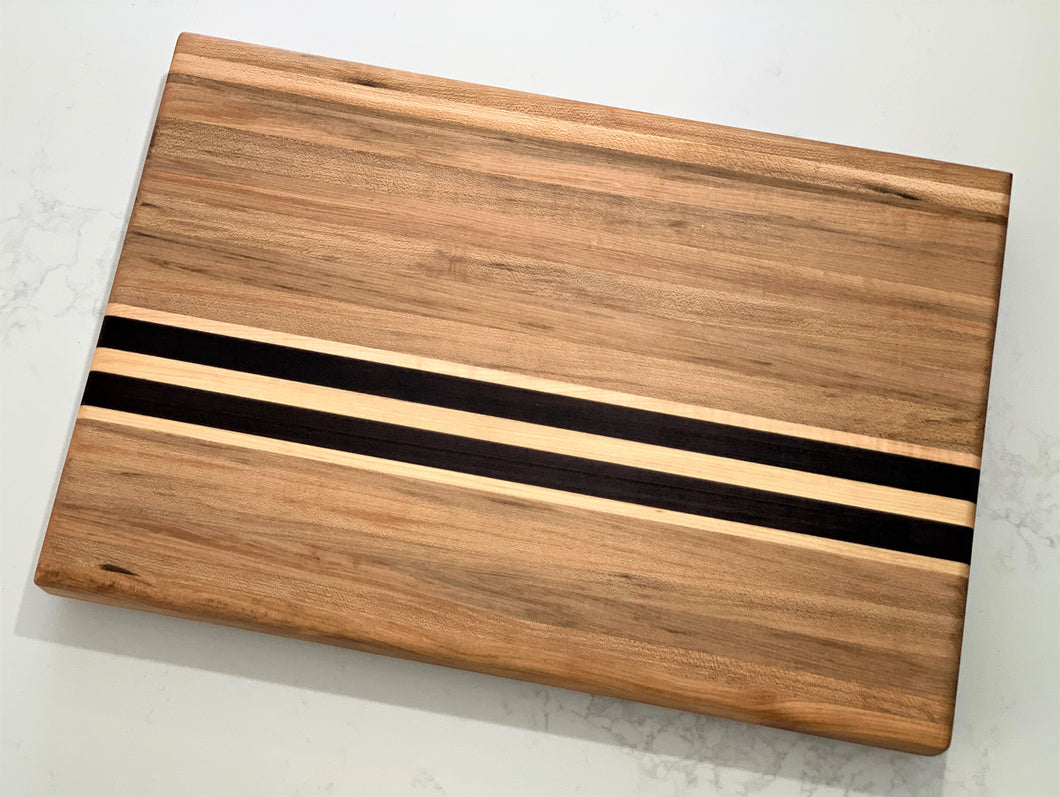 Racing Stripes! Dark maple with light maple and black walnut